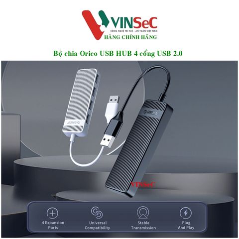 Bộ chia / Hub 4 cổng USB 2.0 Orico FL02 - Hàng Chính Hãng