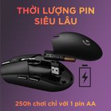  Chuột không dây Gaming Logitech G304 - Cảm biến Hero, 12k DPI, nhẹ, 6 nút lập trình, on-board memory, pin 250h -Hàng Chính Hãng 