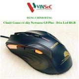  Chuột quang máy tính gaming có dây RGB NEWMEN G8 PLUS BK (đen) - USB/6 nút/800-4200CPI/PixArt - Hàng Chính Hãng 