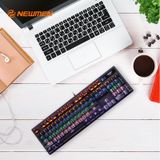  Bàn Phím Cơ Chơi Game Keyboard NEWMEN GM325 usb Led (Phím cơ), 104 Phím, Chống Bấm Đồng Thời, Chương Trình Marco, Có Đèn LED Nền - Hàng Chính Hãng 