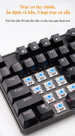 Bàn phím cơ không dây Newmen GM335  Kết nối Type-C & Wireless 2.4Ghz - Hàng Chính Hãng