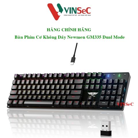 Bàn phím cơ không dây Newmen GM335  Kết nối Type-C & Wireless 2.4Ghz - Hàng Chính Hãng