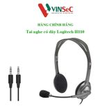  Tai nghe chụp tai Logitech H110 - 2 jack 3.5mm, Mic khử giảm tiếng ồn, trọng lượng nhẹ, âm thanh nổi - Hàng Chính Hãng - Tem DIGIWORLD / VĨNH XUÂN Phân Phối 