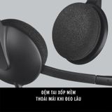  Tai nghe có dây Logitech H340 - Mic giảm ồn, điều khiển trên dây, âm thanh kỹ thuật số, đệm tai thoải mái, kết nối USB-A - Hàng Chính Hãng – Tem DIGIWORLD / VĨNH XUÂN / QUỐC VIỆT Phân Phối 