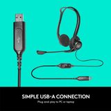  Tai nghe máy tính Logitech H370 – USB - Mic khử giảm tiếng ồn, âm thanh nổi - Hàng Chính Hãng – Tem DIGIWORLD / VĨNH XUÂN / QUỐC VIỆT Phân Phối 