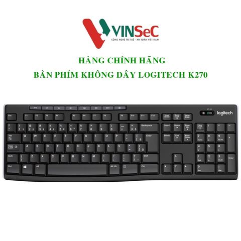 Bàn phím không dây Logitech K270 - Hàng Chính Hãng – Tem DIGIWORLD / VĨNH XUÂN / QUỐC VIỆT Phân Phối