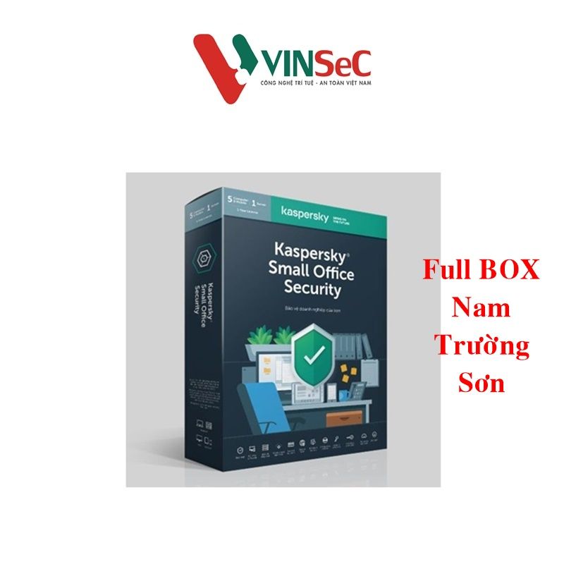  Phần mềm diệt virus Kaspersky Small Office Security ( 05 PC + 01 File Server / 10 PCs + 01 File Server )– 1PC/NĂM - Full BOX Nam Trường Sơn 