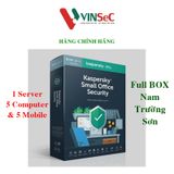  Phần mềm diệt virus Kaspersky Small Office Security ( 05 PC + 01 File Server / 10 PCs + 01 File Server )– 1PC/NĂM - Full BOX Nam Trường Sơn 