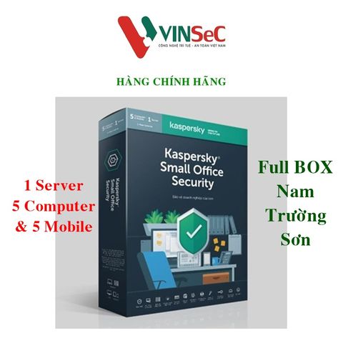 Phần mềm diệt virus Kaspersky Small Office Security ( 05 PC + 01 File Server / 10 PCs + 01 File Server )– 1PC/NĂM - Full BOX Nam Trường Sơn