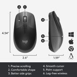  Chuột không dây Logitech M190 Full-size– Tương thích nhiều thiết bị - Hàng Chính Hãng 