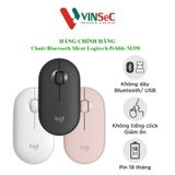  Chuột không dây Logitech Pebble M350s - Kết nối Bluetooth/ USB 2.4GHz, phù hợp Mac / PC / Laptop - Hàng Chính Hãng 