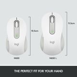  Chuột không dây bluetooth Logitech Signature M650 - Dành cho tay có kích cỡ từ nhỏ tới trung bình, Cuộn SmartWheel, giảm ồn, các nút bên có thể tùy chỉnh - Hàng Chính Hãng 