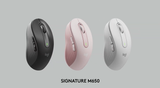  Chuột không dây bluetooth Logitech Signature M650 - Dành cho tay có kích cỡ từ nhỏ tới trung bình, Cuộn SmartWheel, giảm ồn, các nút bên có thể tùy chỉnh - Hàng Chính Hãng 