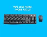  Combo chuột phím không dây Logitech MK295 Silent - Chống ồn 90% - Hàng Chính Hãng 