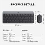  Combo chuột phím Logitech không dây MK470 Slim – Hàng Chính Hãng 