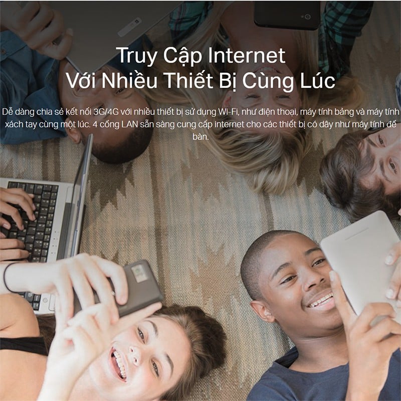  Bộ Phát Wifi 4G LTE TP-Link TL-MR6400 Chuẩn N 300Mbps - Hàng Chính Hãng 