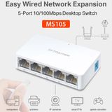  Bộ Chia Tín Hiệu 5 Cổng Mercusys MS105 (10/100Mbps) - Hàng Chính Hãng 