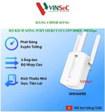  Kích sóng Wifi 3 râu Mercusys MW300RE chuẩn N 300Mbps, Cục hút Wifi cực mạnh- Repeater Wifi - Hàng Chính Hãng 