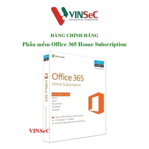 Phần mềm Office 365 Home English APAC EM Subscr 1YR Medialess P2 ( Mã Sản Phẩm: 6GQ-00757)