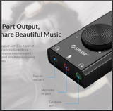  Bộ Chuyển Đổi Card Âm Thanh USB 2.0 ORICO-SC2-BK-BP  Sang Mic + Loa - Hàng Chính Hãng 