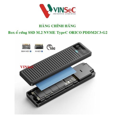 Box ổ cứng ORICO M.2 NVMe SSD 10Gbps USB 3.2 Gen2 PDDM2C3-G2 - Hàng Chính Hãng