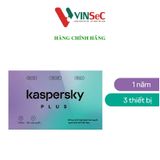  KEY 1 Năm Phần mềm diệt virus Kaspersky Plus 3PC - Hàng Chính Hãng ( Nam Trường Sơn ) 