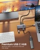  Bộ chuyển đổi đa năng 6 trong 1 cổng Type-C Orico PW11-6P-GY-EP - Hàng Chính Hãng 