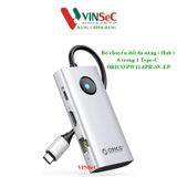  Bộ chuyển đổi đa năng 6 trong 1 cổng Type-C Orico PW11-6PR-SV-EP - Hàng Chính Hãng 
