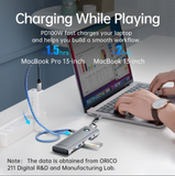  Bộ chuyển đổi ( Hub ) đa năng 8 trong 1 cổng Type-C Orico PW11-8P-SV-EP - Hàng Chính Hãng 