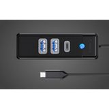  HUB Type C ra 1 cổng TYPE C + 2 Cổng USB 3.0 Orico PWC2U-C3 - Hàng Chính Hãng 