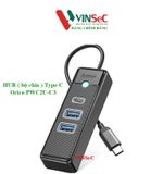  HUB Type C ra 1 cổng TYPE C + 2 Cổng USB 3.0 Orico PWC2U-C3 - Hàng Chính Hãng 