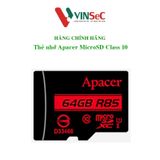  Thẻ nhớ Apacer MicroSD 32GB /  64GB Class 10 - Hàng Chính Hãng 