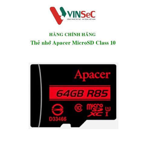 Thẻ nhớ Apacer MicroSD 32GB /  64GB Class 10 - Hàng Chính Hãng