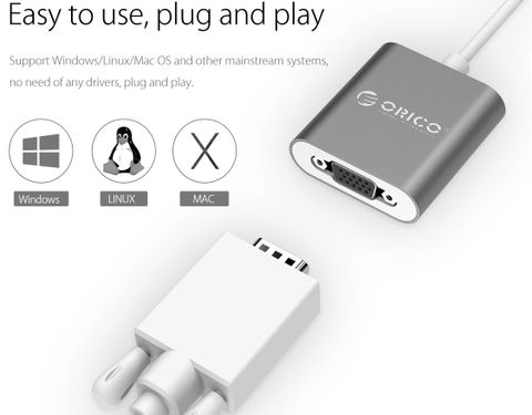 Đầu Chuyển Đổi Orico Type C Sang VGA Orico RCV-GD - Hàng Chính Hãng