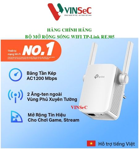 Bộ mở rộng sóng Wi-Fi TP-Link RE305 (Trắng) - Hàng chính hãng