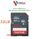  Thẻ nhớ SDHC 32GB Sandisk Ultra UHS-I ( cho máy ảnh ) - Hàng Chính Hãng 