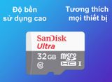  Thẻ Nhớ MicroSDHC SanDisk Ultra 100MB/s 667x SDSQUNR  32GB / 64GB / 128GB / 256GB – Hàng Chính Hãng 