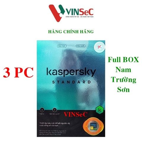 Kaspersky Standard ( Anti Virus ) 3PCS/NĂM - Hàng Chính Hãng