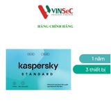 KEY 1 Năm Phần mềm diệt virus Kaspersky Standard 3PC - Hàng Chính Hãng ( Nam Trường Sơn ) 
