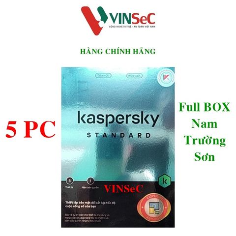 Kaspersky Standard ( Anti Virus ) 5PC/NĂM - Hàng Chính Hãng