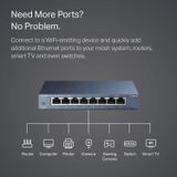  Gigabit Vỏ thép - Bộ chia mạng Switch TP-Link TL-SG108 8-Port Gigabit Tăng tốc máy chủ - Hàng Chính Hãng 