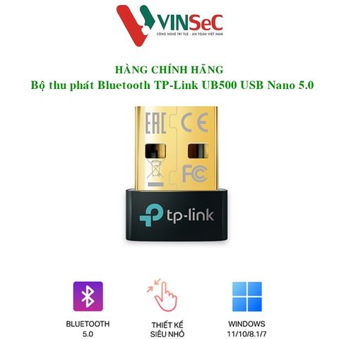 Thiết bị thu phát Bluetooth TP-Link UB500 USB Nano Bluetooth 5.0 - Hàng Chính Hãng