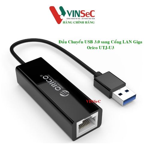 Đầu Chuyển USB 3.0 Sang Cổng LAN Giga Orico UTJ-U3 - Hàng Chính Hãng