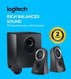  Loa vi tính Logitech Z313 cao cấp 2.1- Hàng Chính Hãng – Tem DIGIWORLD / VĨNH XUÂN / QUỐC VIỆT Phân Phối 