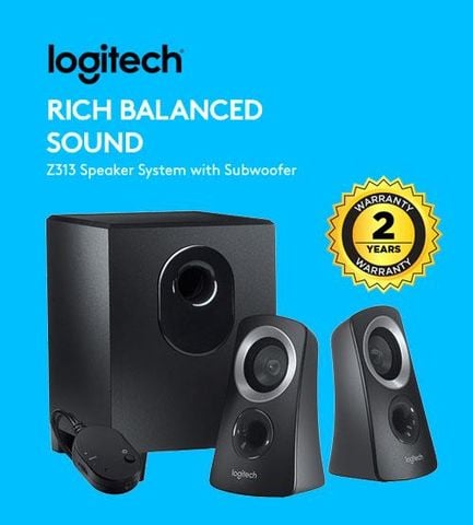 Loa vi tính Logitech Z313 cao cấp 2.1- Hàng Chính Hãng