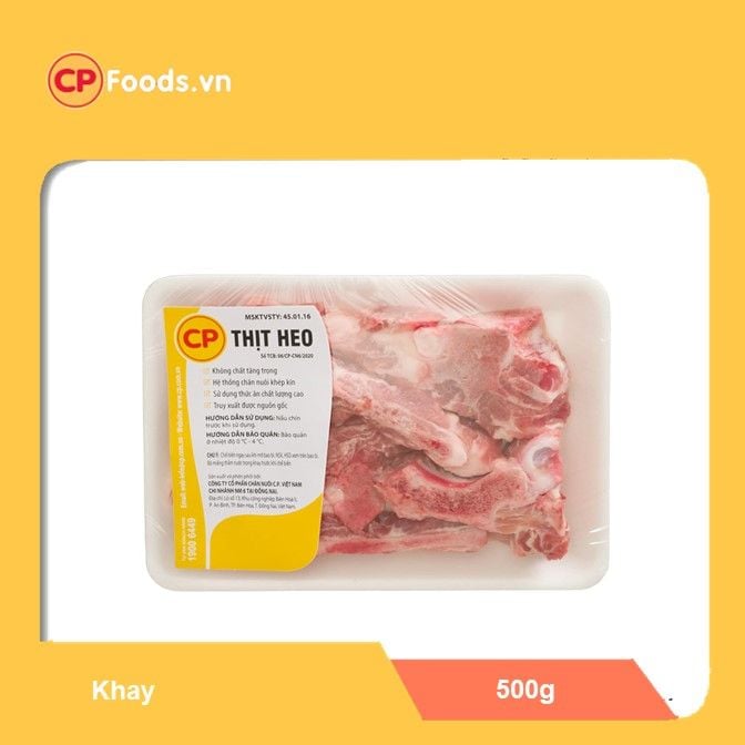  Xương cổ heo CP khay 500g 