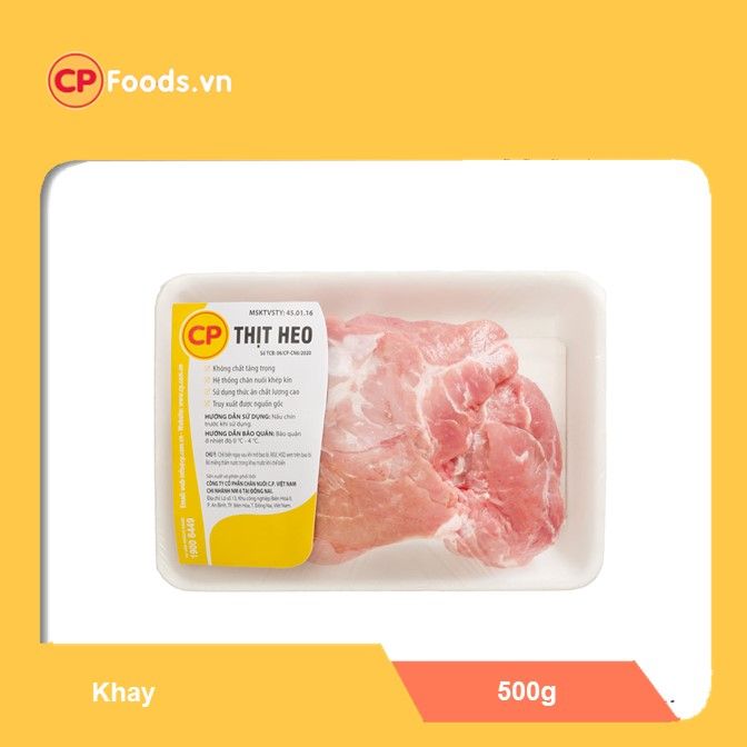  Thịt nạc vai heo CP khay 500g 