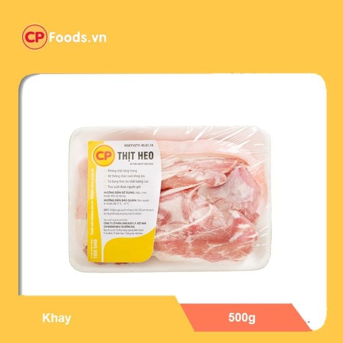  Thịt vai heo CP khay 500g 