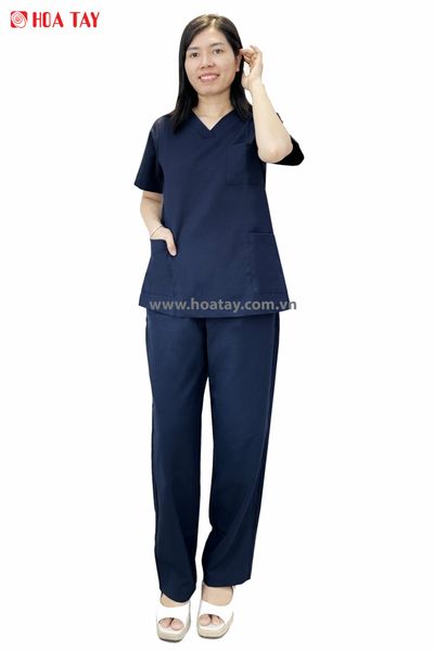 Bộ phẫu thuật/ phòng mổ/scrubs cổ tim nam nữ kaki thun