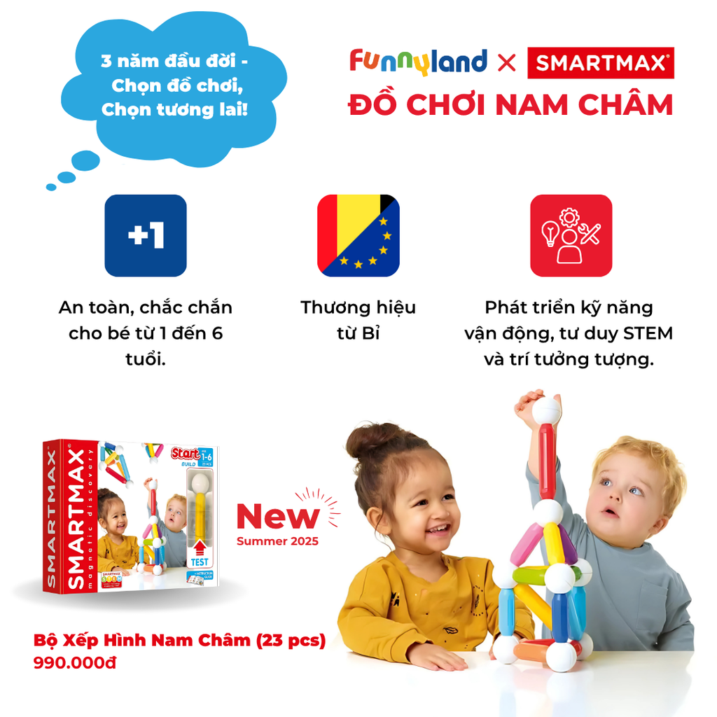 SmartMax - Bộ Xếp Hình Nam Châm (23 pcs)